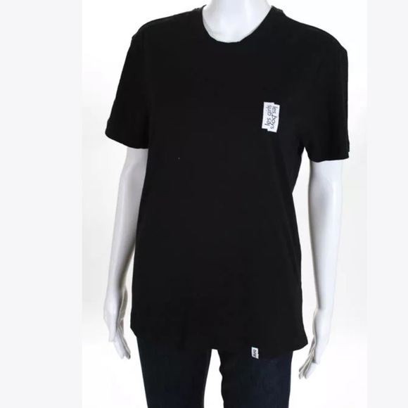 LES GIRLS LES BOYS BLACK/WHITE COTTON TEE XS - Picture 4 of 8